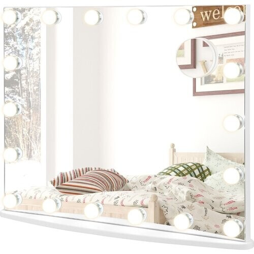 Tweedekans Coast Spiegel met Verlichting en Kleine Cosmeticaspiegel - 65 x 14 x 52 cm