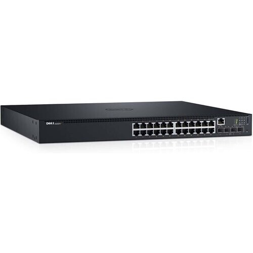 Tweedekans DELL N1524P Managed L3 Switch - 24 Poorten - Gigabit Ethernet (10/100/1000) - 1U - PoE+ - Zwart