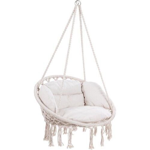 Tweedekans Detex Hangstoel 2 Kussens - Belastbaar tot 150kg 80x60x140cm - Crème