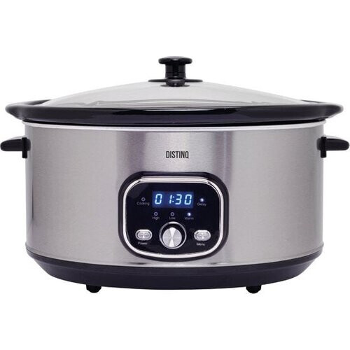 Tweedekans DistinQ Slowcooker - 8 Liter - 320 Watt - Warmhoudfunctie - Keramische Binnenpan - Zilver