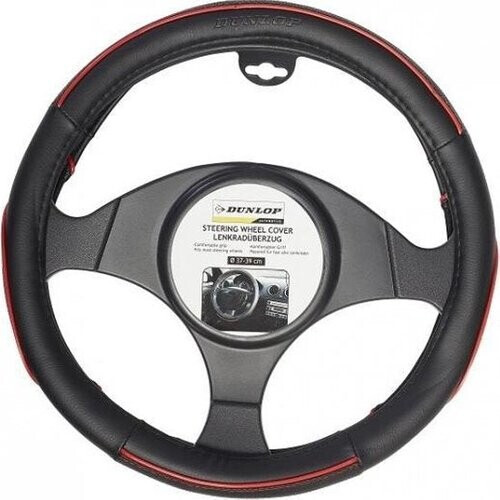Tweedekans Dunlop Stuurhoes - Universeel - Pu - Zwart/rood - Ø37-39 cm