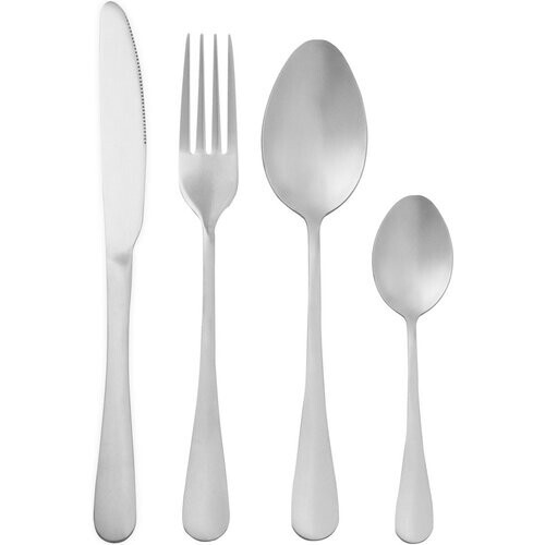 Tweedekans Dymund® Bestekset - 6 Persoons Bestek - (24-delig) - Glans Besteksets - Incl. Bestekbak - RVS - Zilver