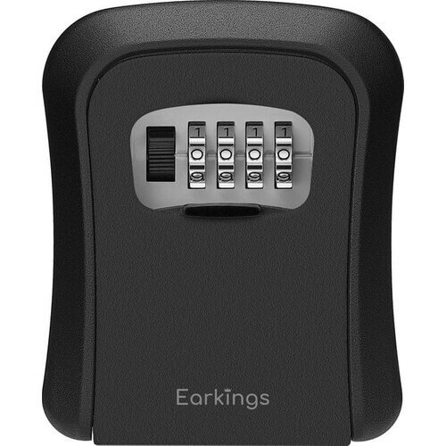 Tweedekans Earkings - Kluisje met cijferslot - wandmontage - zwart