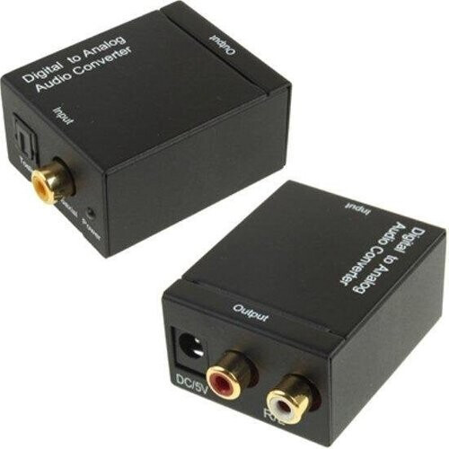 Tweedekans Garpex® Digitaal Optisch Naar Analoog Audio Converter - Coaxiaal - SPDIF - DAC - D2A - Zwart