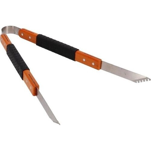 Tweedekans Gerimport Barbecuetang 46 X 6 X 3,5 Cm Hout/staal Zilver