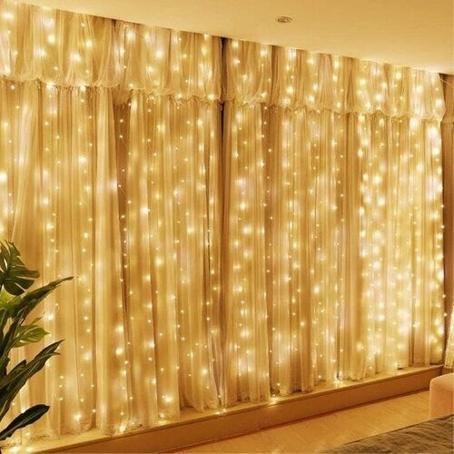 Tweedekans Giftmas LED Lichtgordijn – Kerstverlichting voor Buiten & Binnen – Inclusief Afstandsbediening - 300 LED's – 3x3m