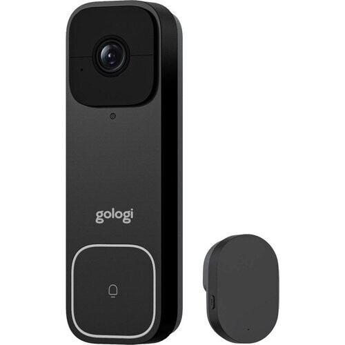 Tweedekans Gologi Video Deurbel - Slimme Deurbel met Camera en WiFi - HD Video Kwaliteit - Draadloos op Accu - Inclusief Muurbeugel en Chime - Night Vision - Waterdicht - Zwart