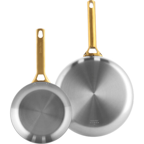 Tweedekans Greenpan Padova Reserve 3-ply Stainless Steel 20 + 28 cm koekenpannenset