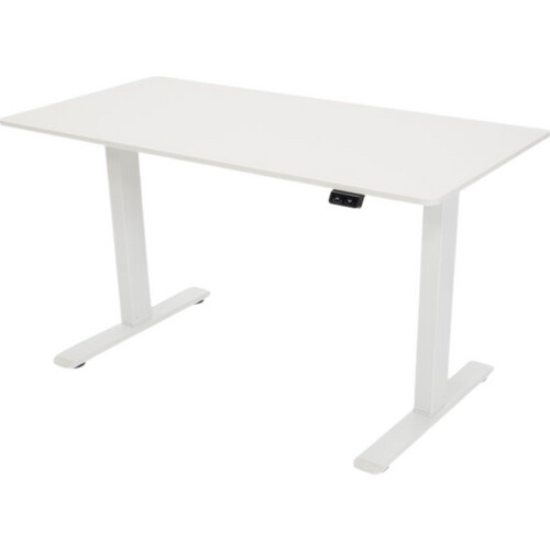 Tweedekans Infinity Goods Elektrisch Zit Sta Bureau - Verstelbare Hoogte- 140 x 60 CM - Wit