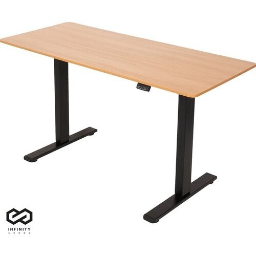 Tweedekans Infinity Goods Zit Sta Bureau - Elektrisch Verstelbaar In Hoogte - 120 x 60 CM - Bruin