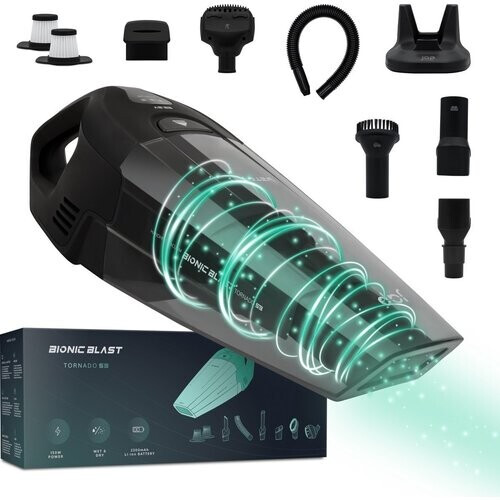 Tweedekans JAP Appliances Tornado S3 - Kruimeldief snoerloos met Oplaadhangsysteem - 5 Opzetstukken en 2 HEPA-filters - 150W - Zwart