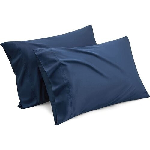 Tweedekans Kalm Kussensloop 60x70cm - 100% Hoogwaardige Katoen - Comfortabel en Vochtregulerend - Blauw/Wit