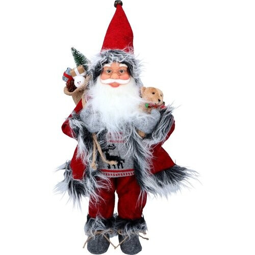 Tweedekans Kerstgeschenken Kerstman-Pop - Kerstversiering voor Binnen - 46cm - Rood