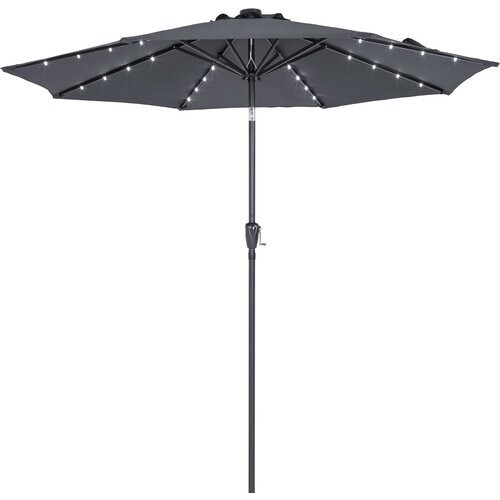 Tweedekans Kingsleeve Parasol - LED-verlichting 300 cm Solar - Antraciet