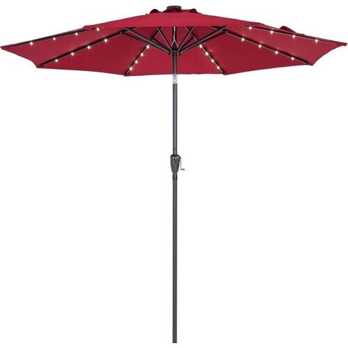 Tweedekans Kingsleeve Parasol - LED-verlichting 300 cm Solar - Rood