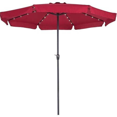 Tweedekans Kingsleeve Parasol - LED-verlichting 330 cm Solar - Rood
