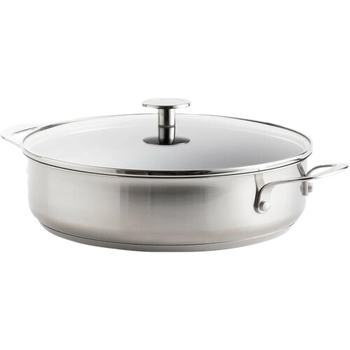 Tweedekans KitchenAid Stainless Steel Hapjespan met deksel 28 cm