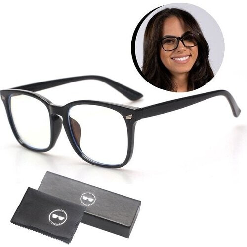 Tweedekans LC Eyewear Computerbril - Blauw Licht Bril - Blue Light Glasses - Beeldschermbril - Design - Unisex - Zwart
