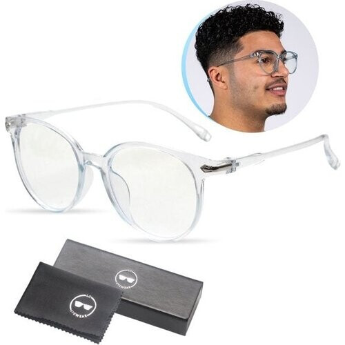 Tweedekans LC Eyewear Beeldschermbril - Blauw Licht Bril - Incl. Brillenkoker - Unisex - Transparant Blauw