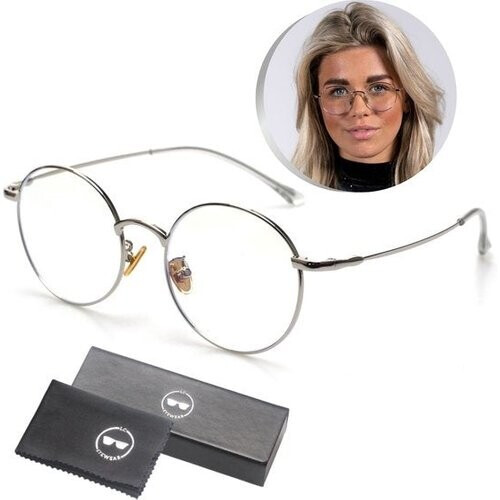 Tweedekans LC Eyewear Computerbril - Blauw Licht Bril - Blue Light Glasses - Beeldschermbril - Metaal - Unisex - Zilver