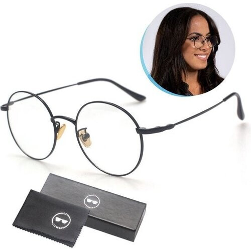 Tweedekans LC Eyewear Beeldschermbril - Blauw Licht - Incl. Brillenkoker - Metaal - Unisex - Zwart