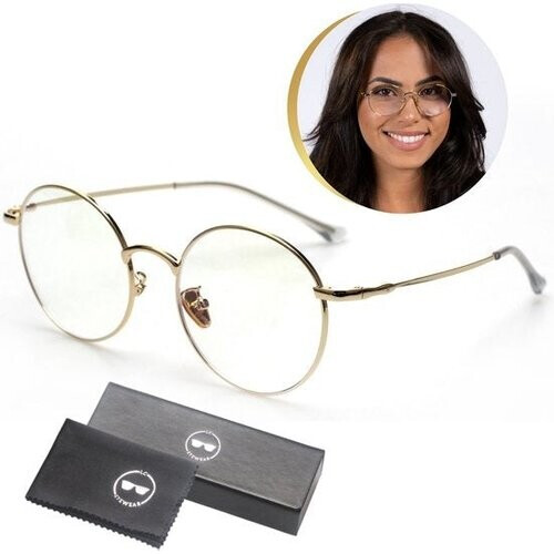 Tweedekans LC Eyewear Computerbril - Blauw Licht Bril - Blue Light Glasses - Beeldschermbril - Metaal - Unisex - Goud