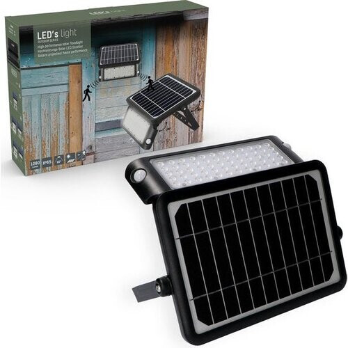 Tweedekans LED's Light Solar LED Schijnwerper met Bewegingssensor - 3 standen - Draadloos - 1080 Lumen - Zwart