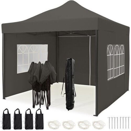 Tweedekans LifeGoods Partytent – Verstelbaar & Waterdicht – 292 x 292 x 310 cm – Antraciet
