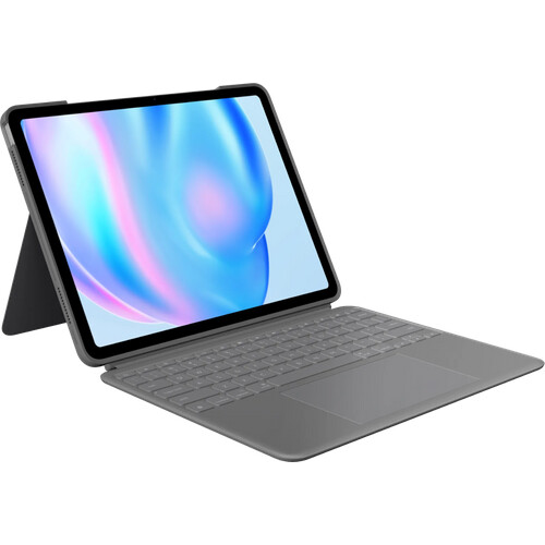 Tweedekans Logitech Combo Touch Apple iPad Air 13" (2025/2024) Toetsenbord Hoes QWERTY Grijs