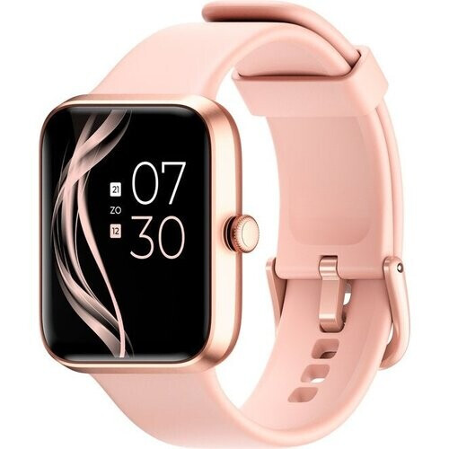 Tweedekans Lunis Smartwatch Dames & Heren Rosé Goud - siliconen armband - kunststof - 7/10 dagen gebruikstijd zonder op te laden - Variatie in sportfuncties