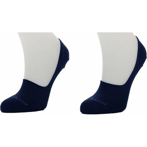 Tweedekans Marcmarcs - 2 paar onzichtbare sneakersokken - Antislip tape op hiel - Maat 38 - Blauw