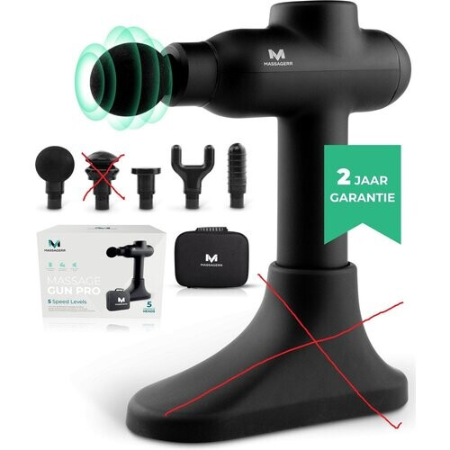 Tweedekans Massagerr® Massage Gun PRO – Professioneel Massageapparaat – Met Standaard & Koffer