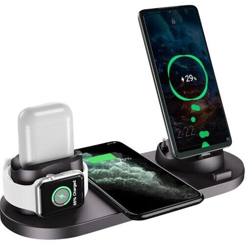 Tweedekans Nuvance - 6 in 1 Draadloze Oplader - Geschikt voor alle Qi Apparaten - Wireless Charger - Draadloze Opladers