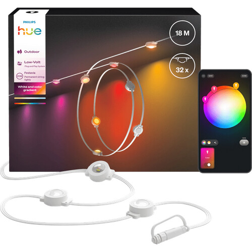 Tweedekans Philips Hue Ambiance Festavia Permanent Lichtslinger 18 meter