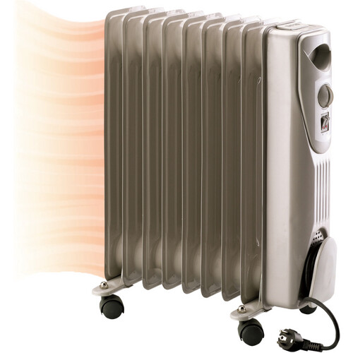 Tweedekans Plein Air Elektrische Olieradiator ERC2-2009 - 9 verwarmingselementen - 2000 W \u2013 tot 20 m\u00b2 - Regelbare kamerthermostaat