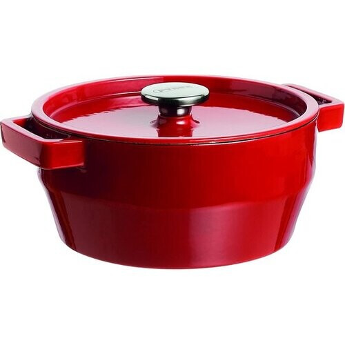 Tweedekans Pyrex Slowcook Braadpan - Gietijzer - Ø 24 cm - 3.6 l - Rood