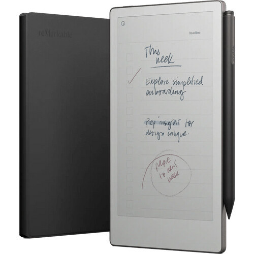Tweedekans reMarkable Paper Pro Move met Book Case Leer Zwart
