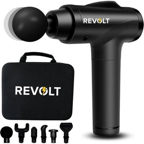 Tweedekans Revolt - Massage Gun - 30 Verschillende Snelheden - 6 Opzetstukken - Luxe Opbergkoffer - Deep Tissue - Voor Spierherstel & Blessures - Hoge Amplitude