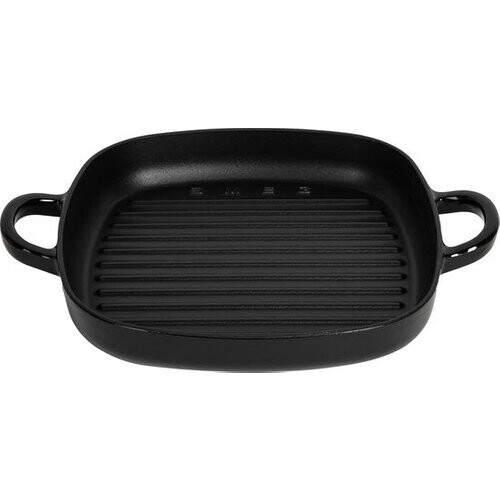 Tweedekans Smeg - Gietijzeren Grillpan - Zwart - 26 x 26 cm - Geschikt voor Inductie
