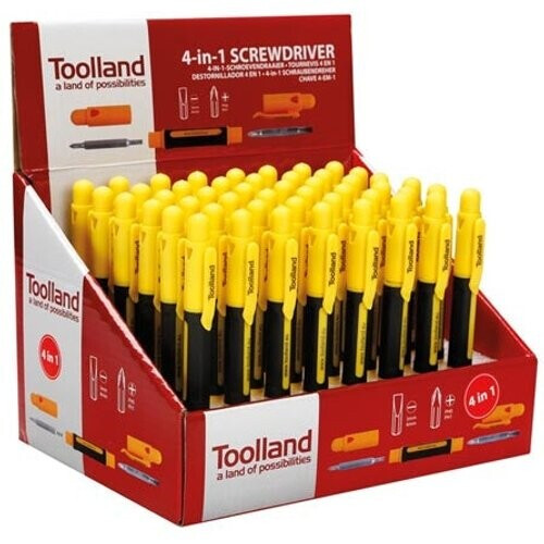 Tweedekans Toolland Toonbankdisplay inclusief producten - 48 stuks - 4-in-1 Schroevendraaierset - Pocketset