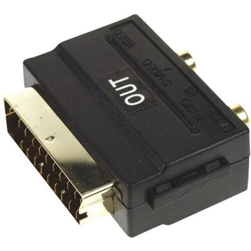 Tweedekans Uitgangsadapter - Scart Mannelijk Naar 2 X Rca Vrouwelijk