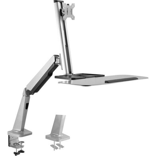 Tweedekans VDD Gaming - Monitorbeugel met toetsenbord - 13 tot 32 inch - Zilver