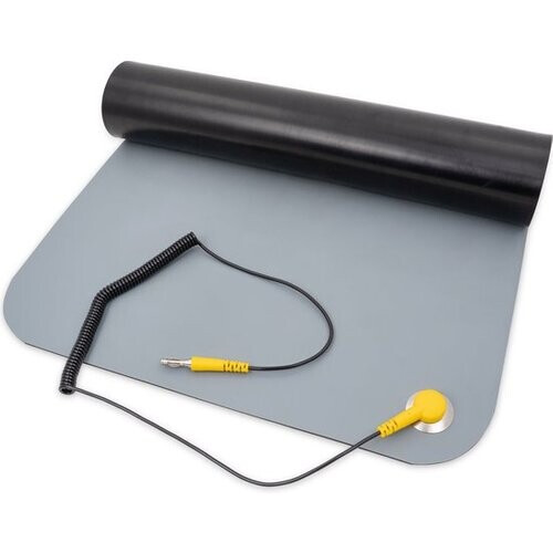 Tweedekans Velleman Antistatische soldeermat met aardingssnoer, 1000 x 700 mm, grijs