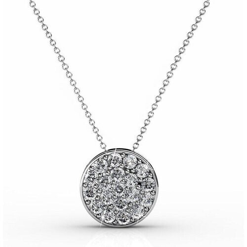 Tweedekans Yolora Dames Ketting met Hanger en Kalpa Camaka Kristal - Zilver kleurig - 18K Witgoud Verguld - Cadeauverpakking - Moederdag Cadeautje