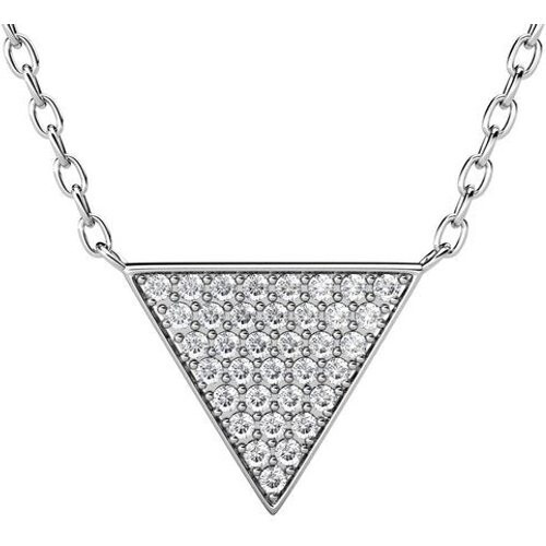 Tweedekans Yolora Dames Ketting met Hanger en Kalpa Camaka Kristallen - Zilver kleurig - 18K Witgoud Verguld - Cadeauverpakking - Moederdag Cadeautje