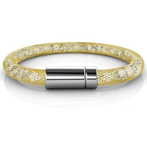 Tweedekans Yolora Mesh Armband – Kalpa Camaka Kristallen – Goudkleurig – Luxe Giftbox – Moederdag Cadeau