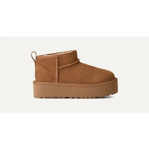 Ugg Classic Ultra Mini Platform - Kinderen laars - UGGplush™ wolmix - zwart - maat 38