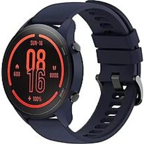Xiaomi Mi Watch 35 mm blauw op siliconenbandje blauw [GPS]