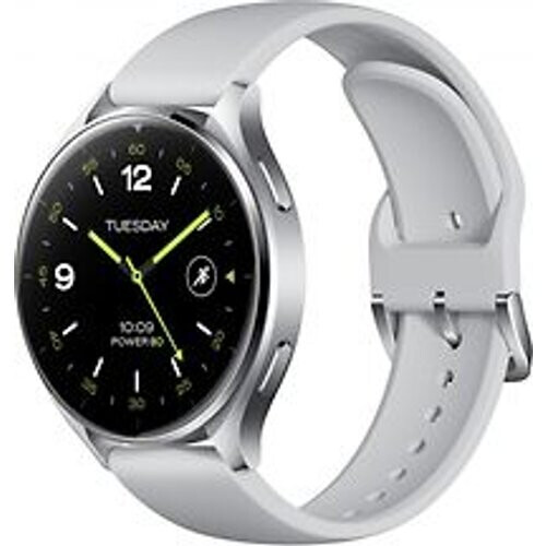 Xiaomi Watch 2 46 mm zilver met silicone bandje wit [wifi]